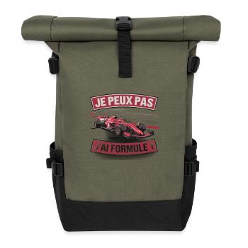je peux pas j'ai formule un - Sac à dos roll top - olive/noir - Devant