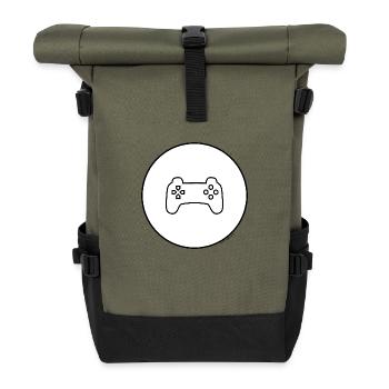 Gaming Controller - Rolltop Rucksack - Olive/Schwarz - Vorne