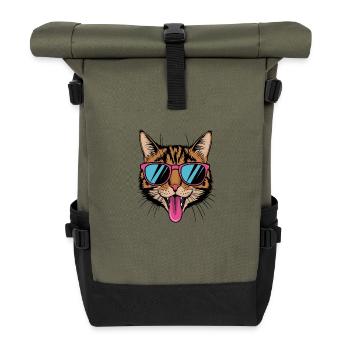 Catitude Shades - Roll Top Backpack - olive/black - Front