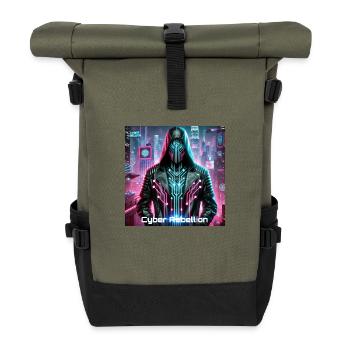 Cyber-rébellion - Black Ghost - Sac à dos roll top - olive/noir - Devant