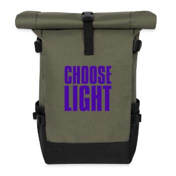 Choisissez la lumière - Sac à dos roll top - olive/noir - Devant