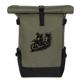 Hot Dirty Off-Road Machine Hobby Motorsport - Roll Top Backpack - olive/black - Front