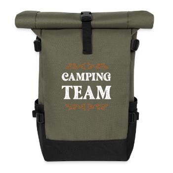 Camping Crew - Rolltop Rucksack - Olive/Schwarz - Vorne