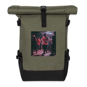 Techno dude - Rolltop Rucksack - Olive/Schwarz - Vorne
