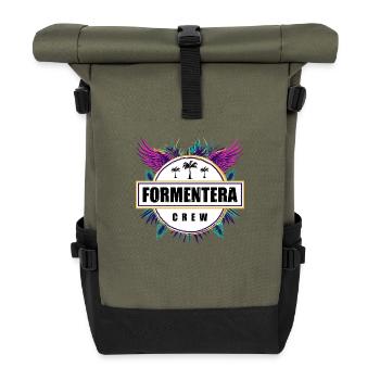 Formentera Crew Tropical - Roll Top Backpack - olive/black - Front
