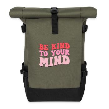 Soyez gentil avec votre - Sac à dos roll top - olive/noir - Devant