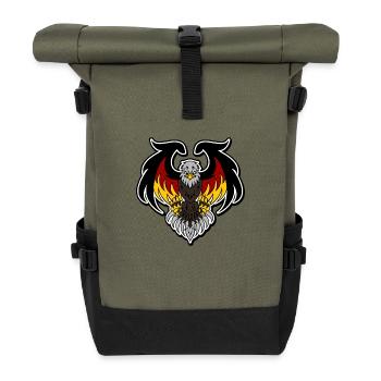 Eagle - Roll Top Backpack - olive/black - Front