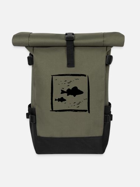 Barsch Perch - Rolltop Rucksack - Olive/Schwarz
