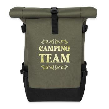 Camping Team - Rolltop Rucksack - Olive/Schwarz - Vorne