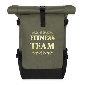 Équipe de fitness - Sac à dos roll top - olive/noir - Devant