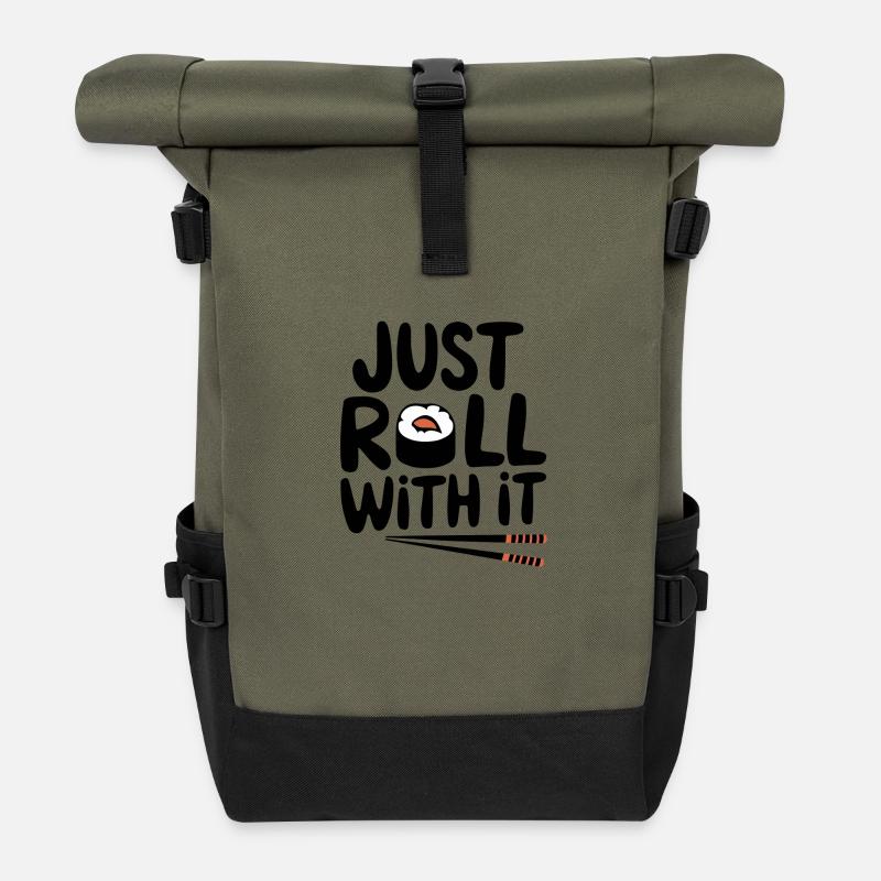 Just Roll With It - Rolltop Rucksack - Olive/Schwarz