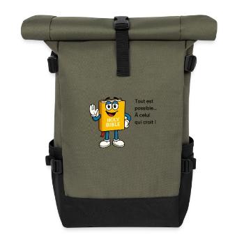 Heilige Bibel - Rolltop Rucksack - Olive/Schwarz - Vorne