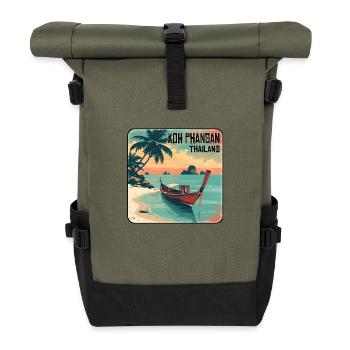 Koh Phangan Thailand - Rolltop Rucksack - Olive/Schwarz - Vorne