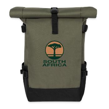 Afrique du Sud Arbre Rond - Sac à dos roll top - olive/noir - Devant