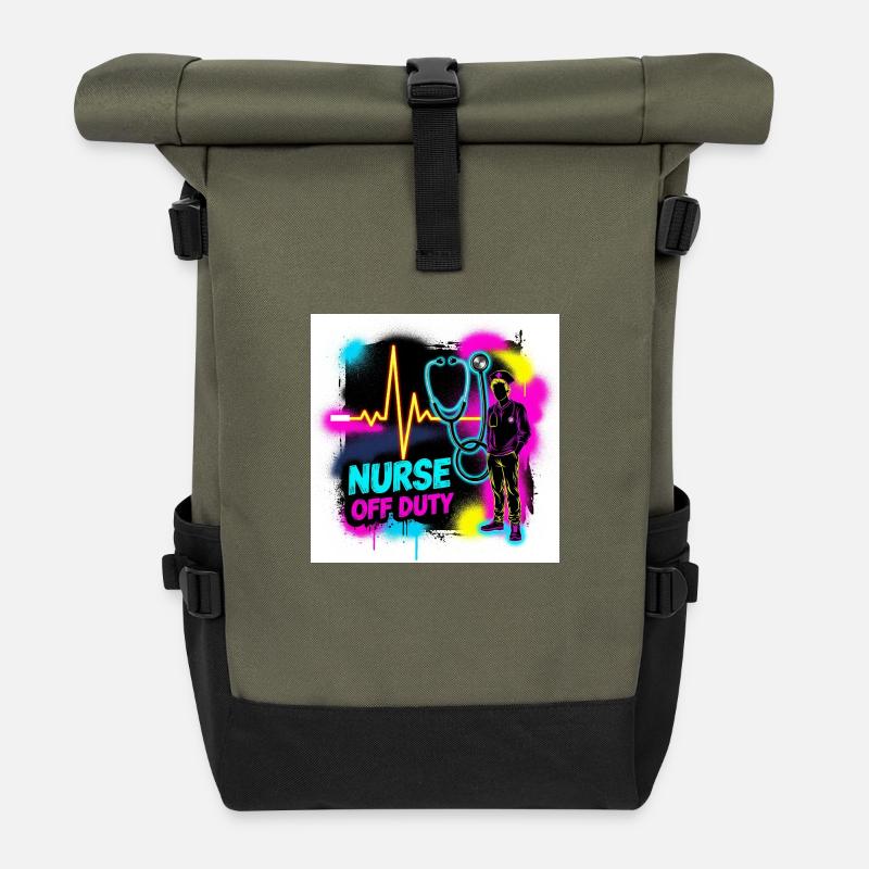 Nurse favorite shirt - Roll Top Backpack - olive/black