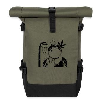 Astronaut Wasserturm Delmenhorst Transparent - Rolltop Rucksack - Olive/Schwarz - Vorne