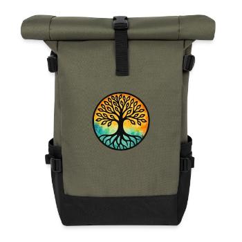 Arbre de vie - Sac à dos roll top - olive/noir - Devant
