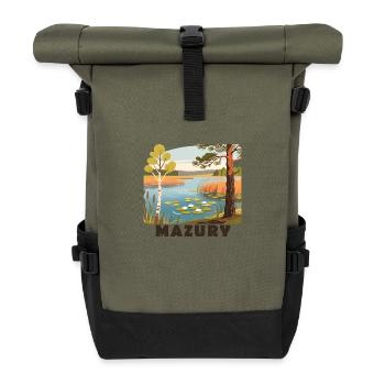 Masuria Mazury Poland - Roll Top Backpack - olive/black - Front