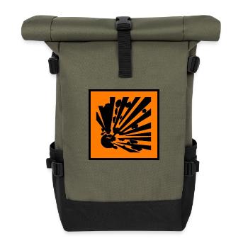 explosions gefahr - Rolltop Rucksack - Olive/Schwarz - Vorne