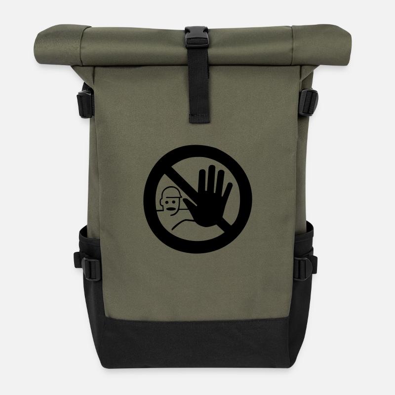 STOP - Roll Top Backpack - olive/black
