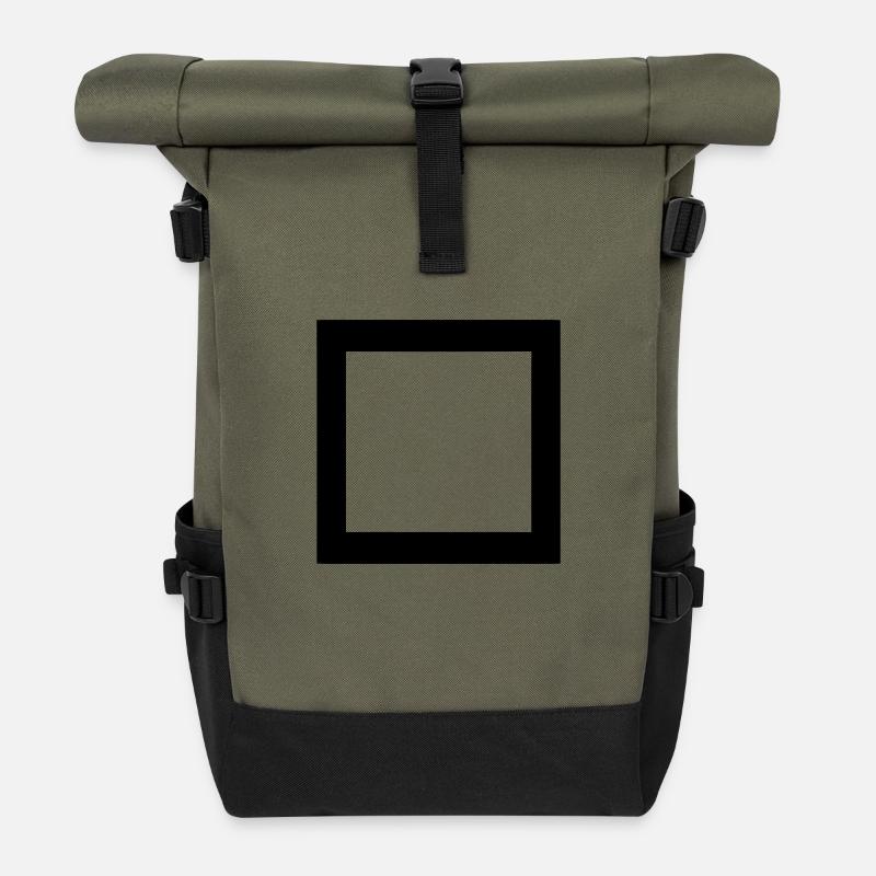 Rectangle - Sac à dos roll top - olive/noir