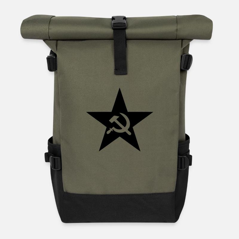 russian star - Sac à dos roll top - olive/noir