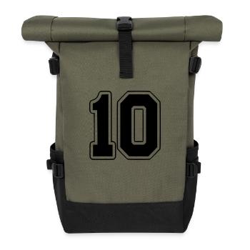 10 - Rolltop Rucksack - Olive/Schwarz - Vorne