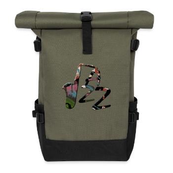 JAZZ - Sac à dos roll top - olive/noir - Devant