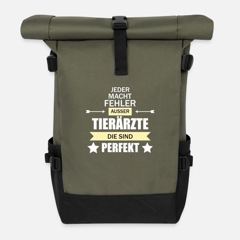 Tierärzte - Rolltop Rucksack - Olive/Schwarz