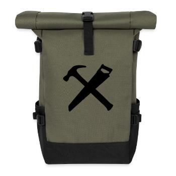 hammer_säge - Rolltop Rucksack - Olive/Schwarz - Vorne