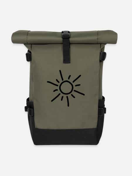 iYpsilon Sonne - Rolltop Rucksack - Olive/Schwarz