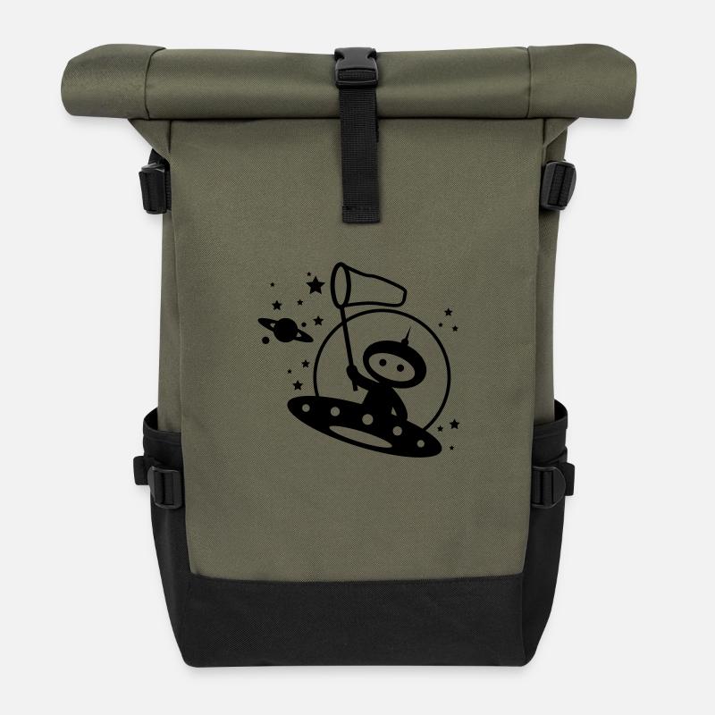 Cosmonaute Sternenfänger - Sac à dos roll top - olive/noir