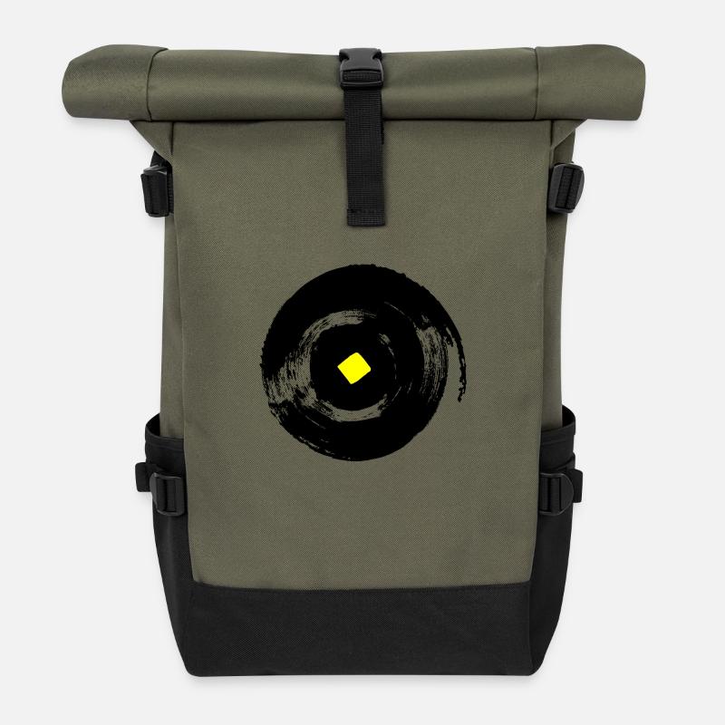 kaaba tawaf - Rolltop Rucksack - Olive/Schwarz