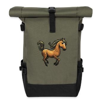 Happy Horse - Rolltop Rucksack - Olive/Schwarz - Vorne
