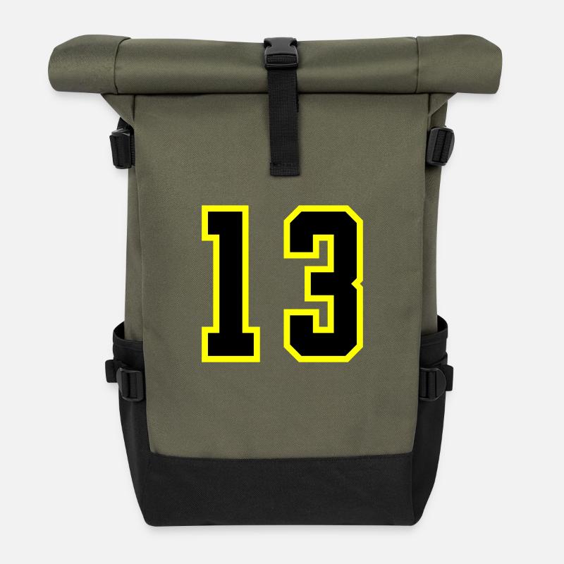 Maillot à 13 numéros - Sac à dos roll top - olive/noir