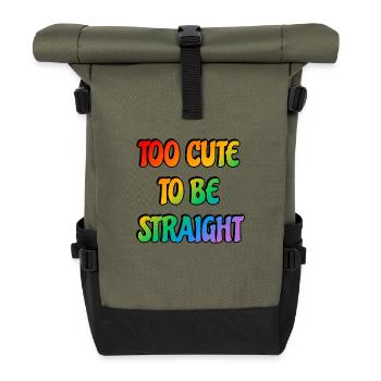 Trop mignon pour être hétéro - Sac à dos roll top - olive/noir - Devant