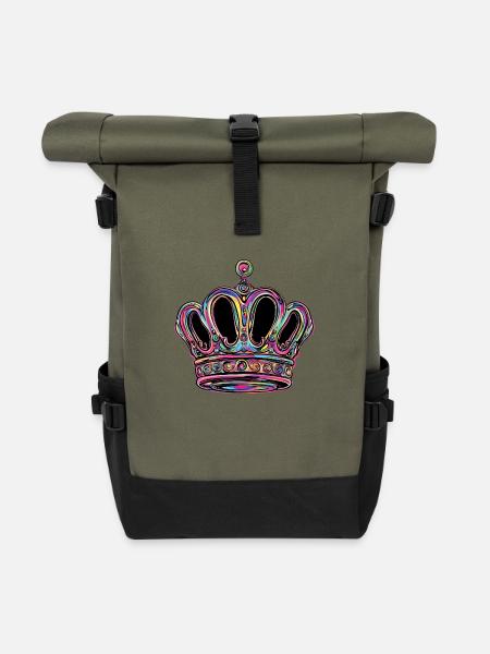 Krone Bunt - Rolltop Rucksack - Olive/Schwarz