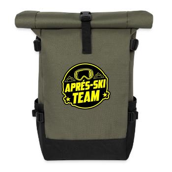 Après Ski Party Team Saying - Roll Top Backpack - olive/black - Front