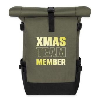Xmas Team - Roll Top Backpack - olive/black - Front