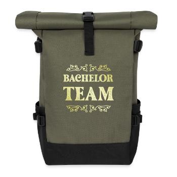 Bachelor Team - Rolltop Rucksack - Olive/Schwarz - Vorne