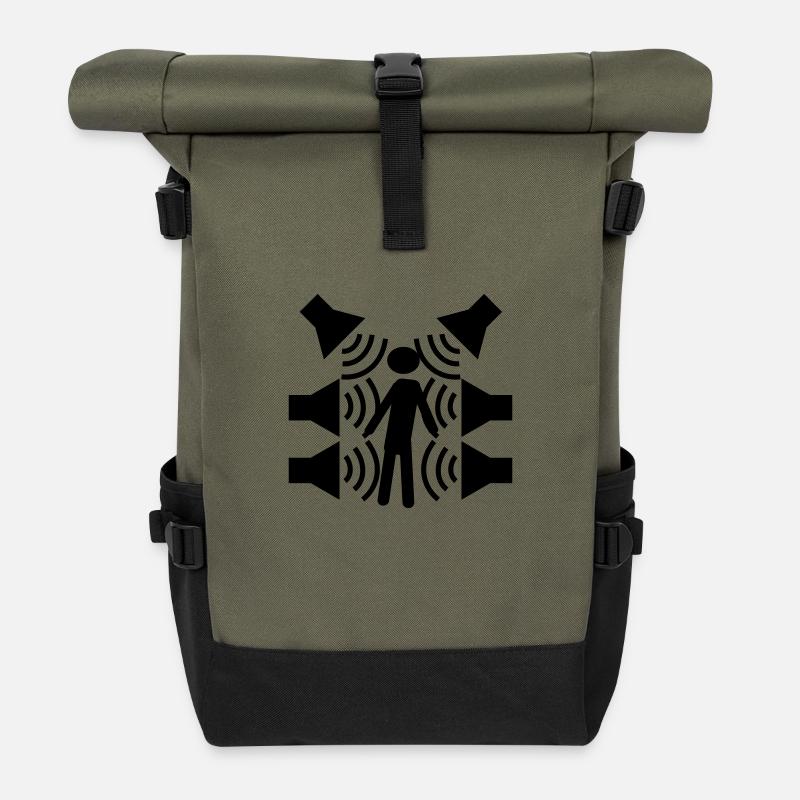 La Ultima Sound System - Rolltop Rucksack - Olive/Schwarz