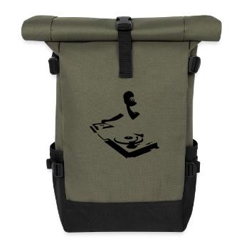 DJ - Roll Top Backpack - olive/black - Front