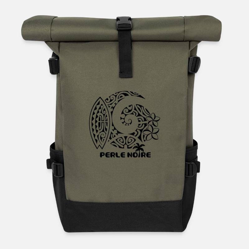 Perle-Noire-Surf-ai - Sac à dos roll top - olive/noir