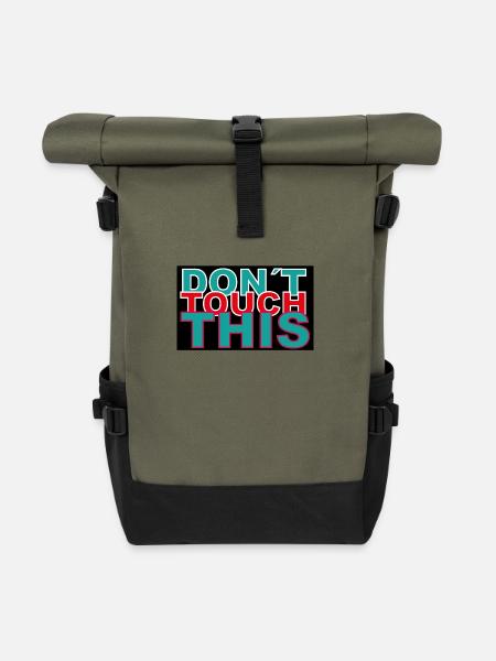 dont touch this - Rolltop Rucksack - Olive/Schwarz