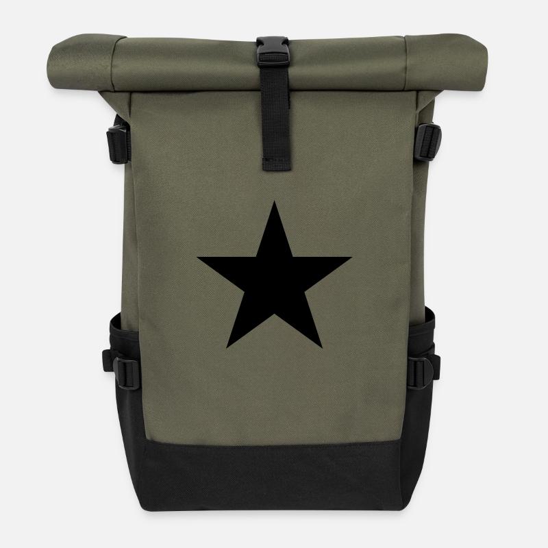 Étoile - Sac à dos roll top - olive/noir