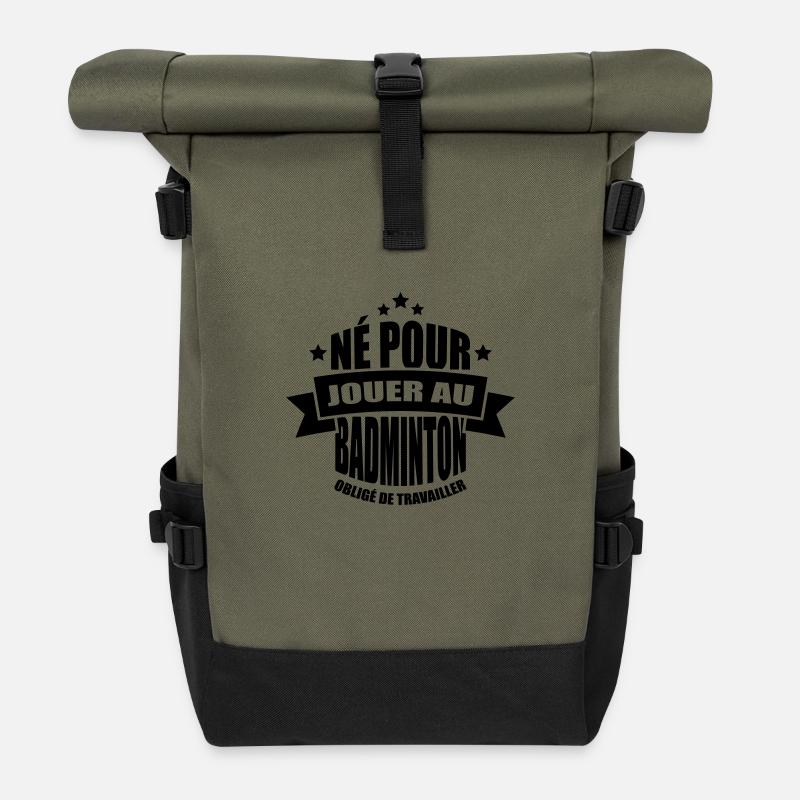 né pour jouer au badminton - Sac à dos roll top - olive/noir