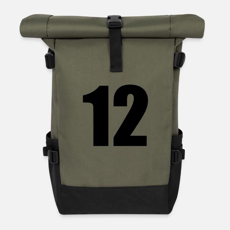 12 - Rolltop Rucksack - Olive/Schwarz