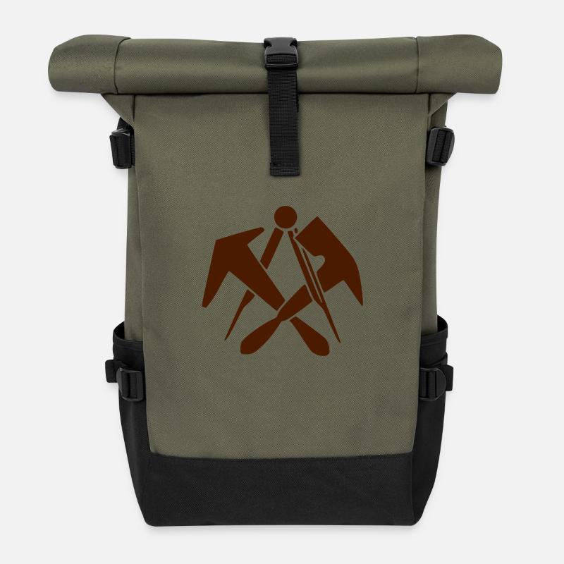 Dachdecker - Rolltop Rucksack - Olive/Schwarz