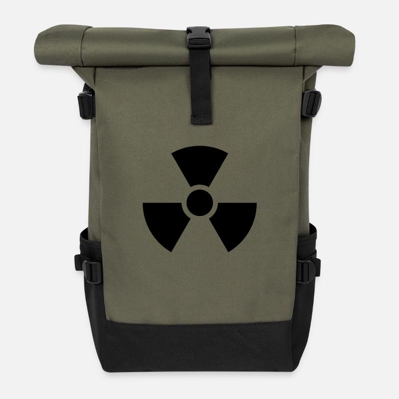 radioaktiv - Rolltop Rucksack - Olive/Schwarz