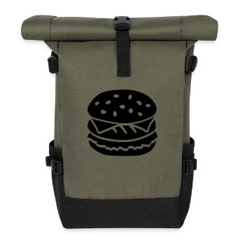 Burger - Rolltop Rucksack - Olive/Schwarz - Vorne